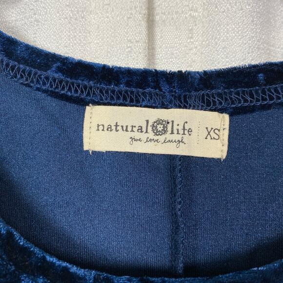 Natural Life Dark Blue Crushed Velvet Sleeveless Maxi Dress Sz.XS - Picture 8 of 14